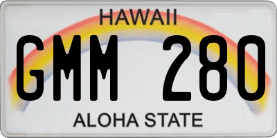 HI license plate GMM280