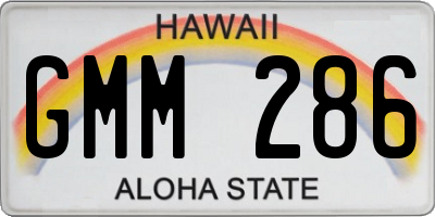 HI license plate GMM286