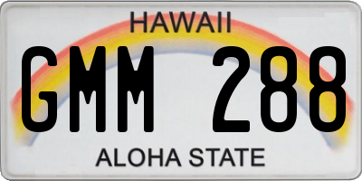 HI license plate GMM288
