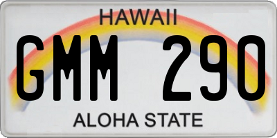 HI license plate GMM290