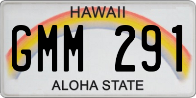 HI license plate GMM291