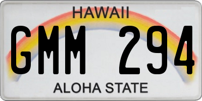 HI license plate GMM294