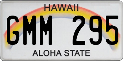 HI license plate GMM295