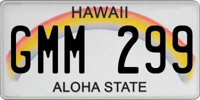 HI license plate GMM299