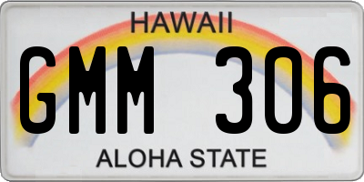 HI license plate GMM306