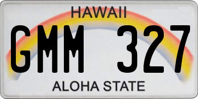 HI license plate GMM327