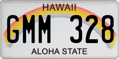 HI license plate GMM328