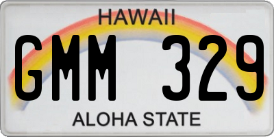 HI license plate GMM329
