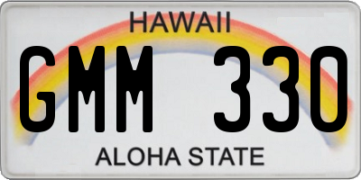 HI license plate GMM330