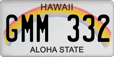 HI license plate GMM332