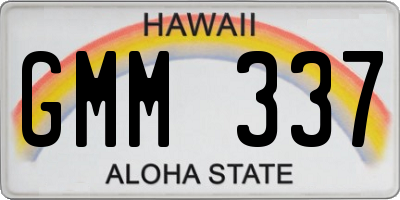 HI license plate GMM337