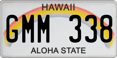 HI license plate GMM338