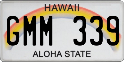 HI license plate GMM339