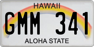 HI license plate GMM341