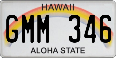 HI license plate GMM346