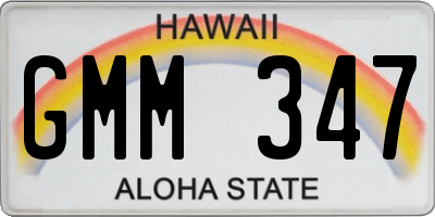 HI license plate GMM347