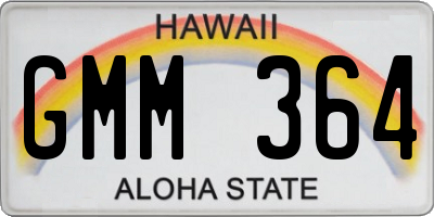 HI license plate GMM364