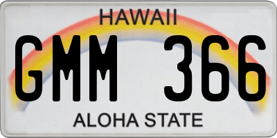 HI license plate GMM366