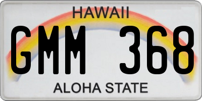 HI license plate GMM368
