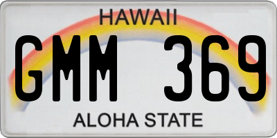 HI license plate GMM369