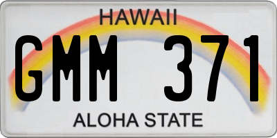 HI license plate GMM371