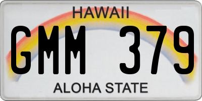 HI license plate GMM379