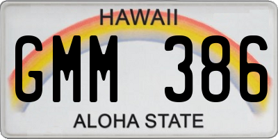 HI license plate GMM386
