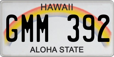 HI license plate GMM392