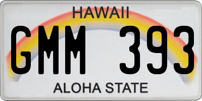 HI license plate GMM393