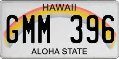HI license plate GMM396
