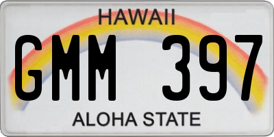 HI license plate GMM397