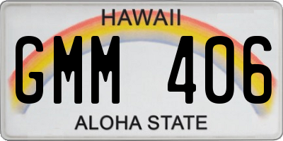 HI license plate GMM406