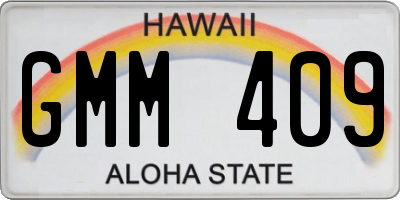 HI license plate GMM409