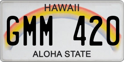 HI license plate GMM420