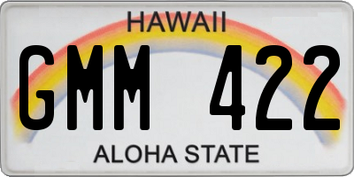 HI license plate GMM422