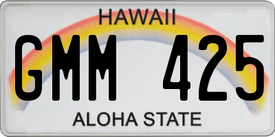 HI license plate GMM425