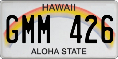 HI license plate GMM426