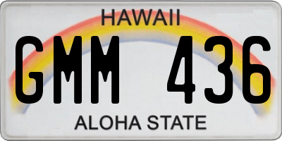 HI license plate GMM436
