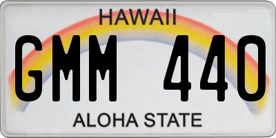 HI license plate GMM440