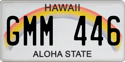 HI license plate GMM446