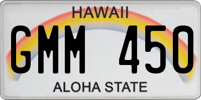 HI license plate GMM450