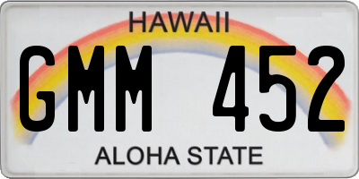 HI license plate GMM452