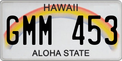 HI license plate GMM453