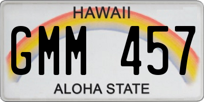 HI license plate GMM457