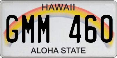 HI license plate GMM460