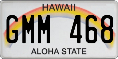 HI license plate GMM468