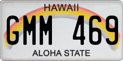 HI license plate GMM469