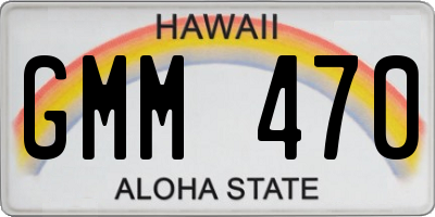 HI license plate GMM470
