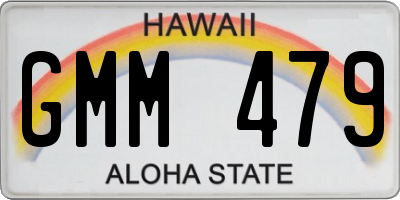 HI license plate GMM479