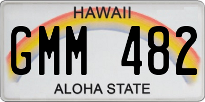 HI license plate GMM482